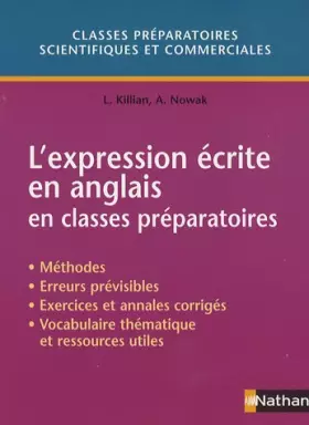 Couverture du produit · L'expression écrite en anglais en classes préparatoires