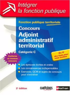 Couverture du produit · CONCOURS ADJOINT ADMIN TERRIT