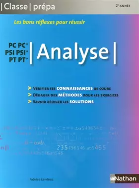 Couverture du produit · Analyse PC, PC*,PSI,PSI*,PT,PT*