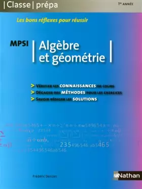 Couverture du produit · Algèbre et géométrie - MPSI