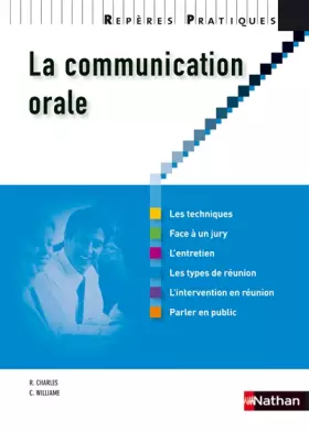 Couverture du produit · La communication orale