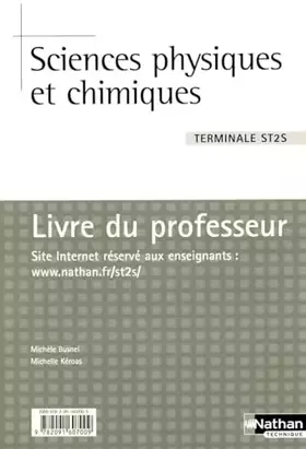 Couverture du produit · Sciences physiques et chimiques - Terminale ST2S