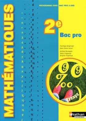 Couverture du produit · MATHEMATIQUES 2E BAC PRO E 09