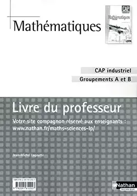 Couverture du produit · Mathématiques - CAP industriel Groupement A et B
