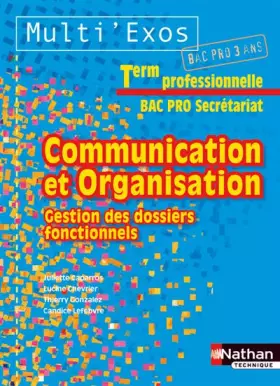 Couverture du produit · COMM/ORGANISAT TER BPRO SEC