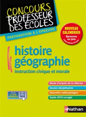 Couverture du produit · Histoire Géographie Instruction civique et morale