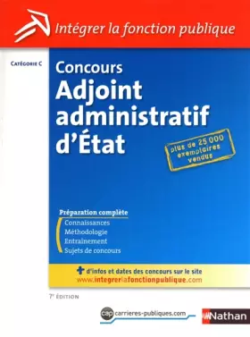 Couverture du produit · CONCOURS ADJ ADMINIST N02 CATE