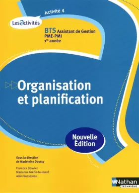Couverture du produit · Activité 4 - Organisation et planification - BTS AG pme-pmi
