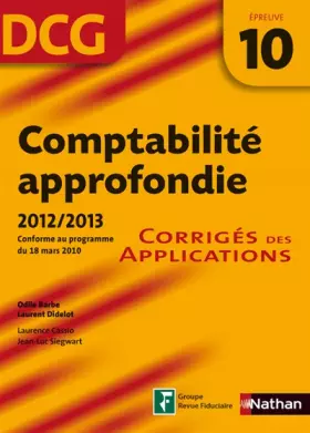 Couverture du produit · COMPTABILITE APPROFOND EPR 10