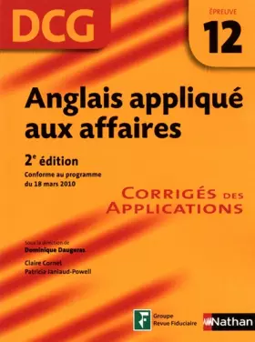 Couverture du produit · Anglais appliqué aux affaires