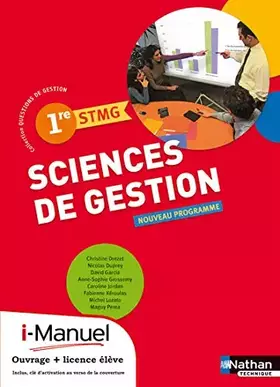 Couverture du produit · Sciences de gestion 1re STMG