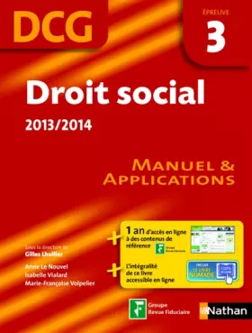 Couverture du produit · DROIT SOCIAL EPREUVE 3 DCG MAN