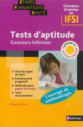 Couverture du produit · Tests d'aptitude - Concours infirmier