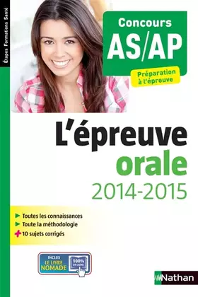 Couverture du produit · L'épreuve orale - Concours AS/AP