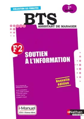 Couverture du produit · Finalité 2 - Soutien à l'information Bts 1re année