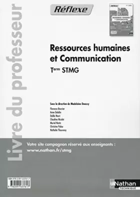 Couverture du produit · Ressources humaines et communication - Tle STMG