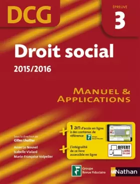Couverture du produit · Droit social 2015/2016