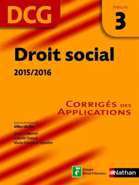 Couverture du produit · Droit social 2015/2016