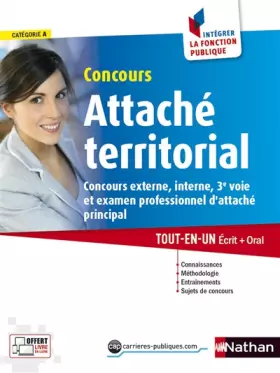 Couverture du produit · Concours Attaché territorial - Catégorie A