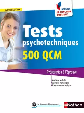 Couverture du produit · Tests psychotechniques - 500 QCM
