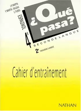 Couverture du produit · Que pasa 4e, cahiers d'activités