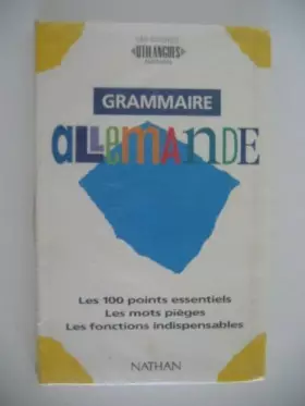 Couverture du produit · Grammaire allemande