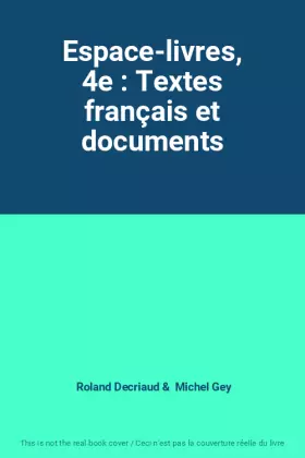 Couverture du produit · Espace-livres, 4e : Textes français et documents