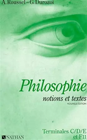 Couverture du produit · Notions et textes terminales C, D, E, élève, édition 1989