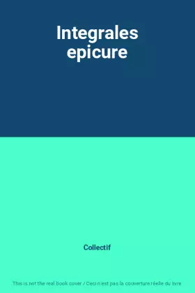 Couverture du produit · Integrales epicure