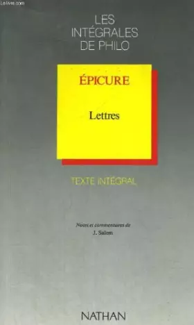 Couverture du produit · Lettres