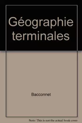 Couverture du produit · Géographie terminales