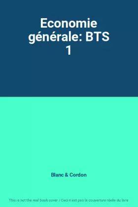 Couverture du produit · Economie générale: BTS 1