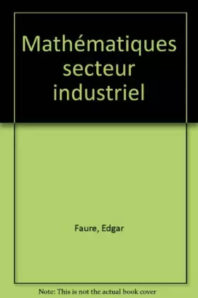 Couverture du produit · Mathématiques secteur industriel