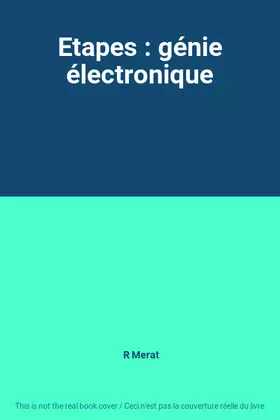 Couverture du produit · Etapes : génie électronique
