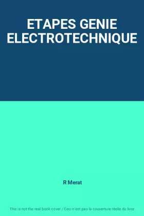Couverture du produit · ETAPES GENIE ELECTROTECHNIQUE