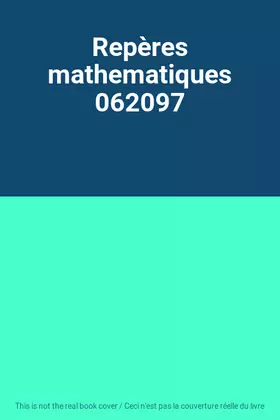 Couverture du produit · Repères mathematiques 062097