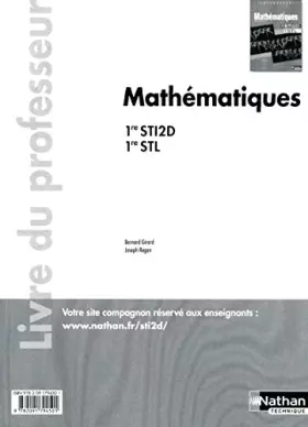 Couverture du produit · Mathématiques - 1res STI2D-STL