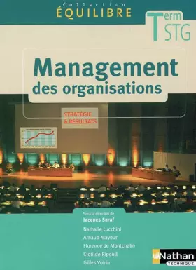 Couverture du produit · Management des organisations Tle STG