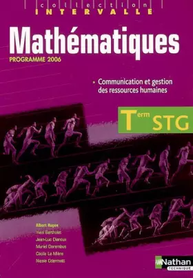 Couverture du produit · Mathématiques Terminale STG