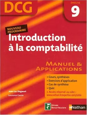 Couverture du produit · Introduction à la comptabilite Epreuve 9 - DCG - Manuel et applications