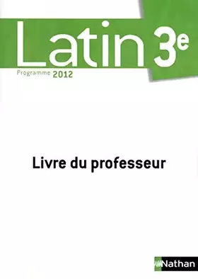 Couverture du produit · Latin 3e