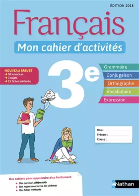 Couverture du produit · Français - Mon cahier d'activités - 3e