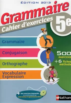 Couverture du produit · Grammaire 5e - Cahier d'exercices