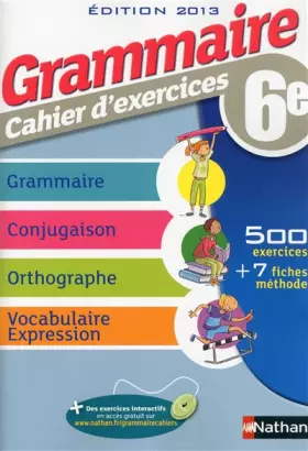 Couverture du produit · Grammaire 6e - Cahier d'exercices
