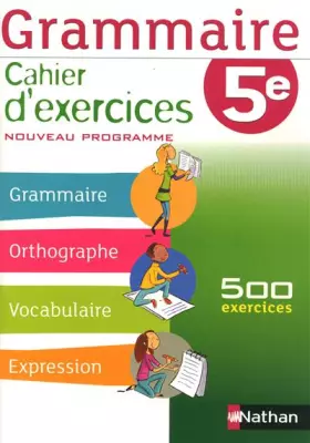 Couverture du produit · Grammaire 5e : Cahier d'exercice