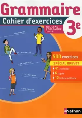 Couverture du produit · Cahier de Grammaire 3e