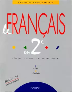 Couverture du produit · Le français en 2e édition 1992
