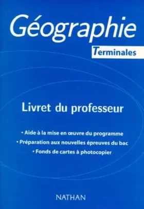 Couverture du produit · Géographie, terminale, professeur