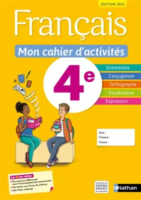 Couverture du produit · Français - Mon cahier d'activités 4e