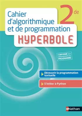 Couverture du produit · Cahier d'algorithmique et de programmation Hyperbole 2de